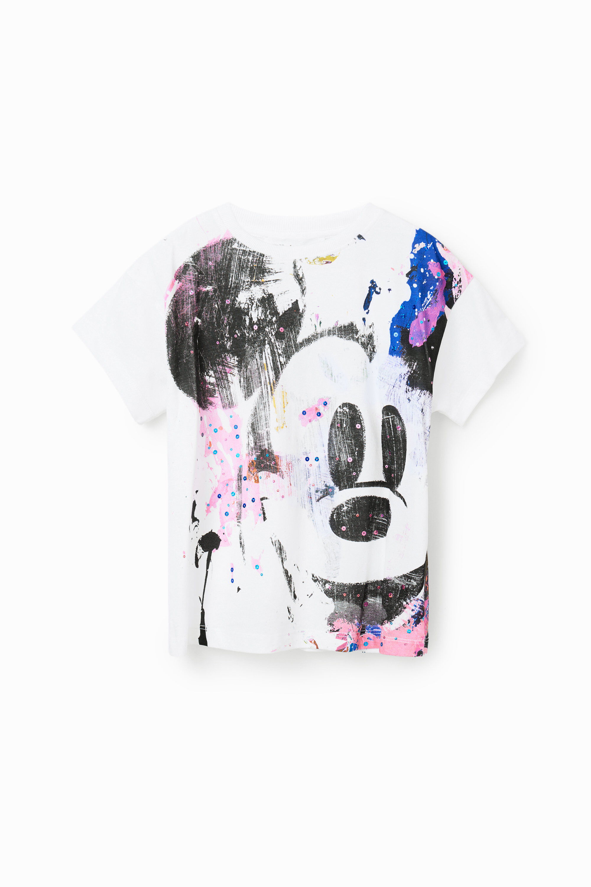 Camiseta Mickey Mouse com respingos