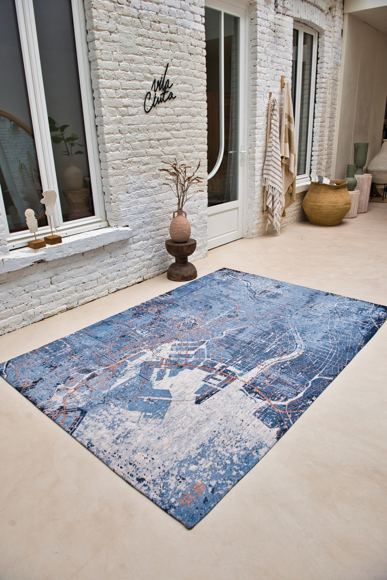 Ecorugs vloerkleed Tokyo blauw 100x140 cm