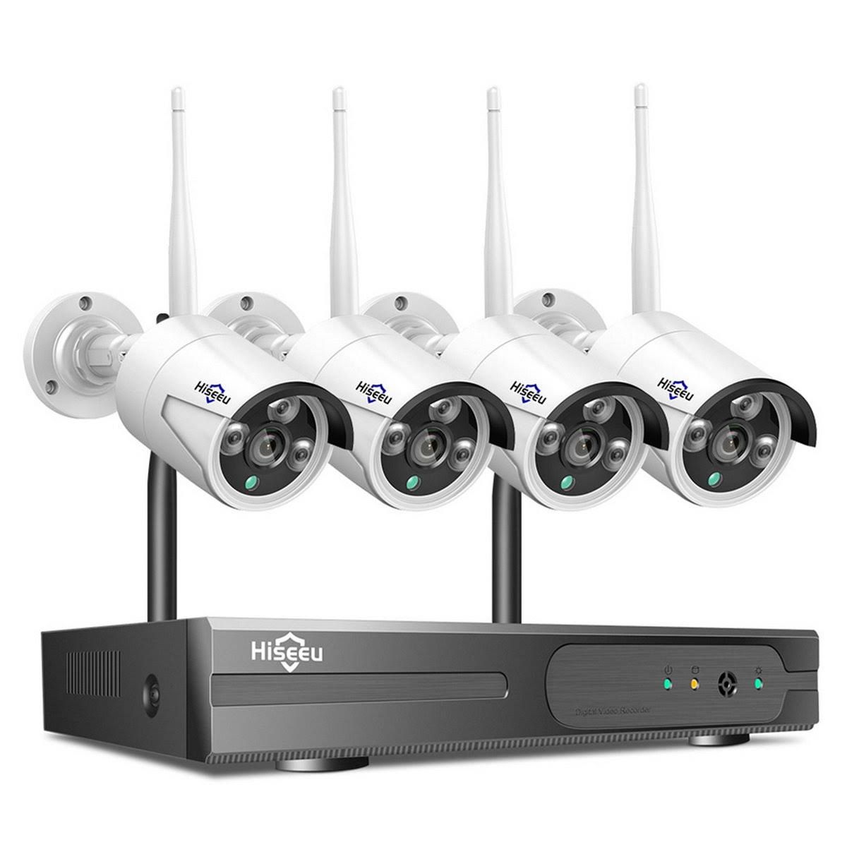 Hiseeu WK-4HB615 5MP WiFi CCTV-Kamera-Sicherheitssystem-Kit 10CH NVR-Recorder IR-Nachtsicht-Kugelkamera Wireless-Videoüb | Banggood.com
