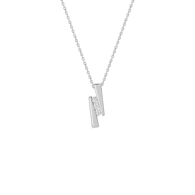 Collier Femme - Oxyde de zirconium - Or 18 Carats - Longueur : 42 cm