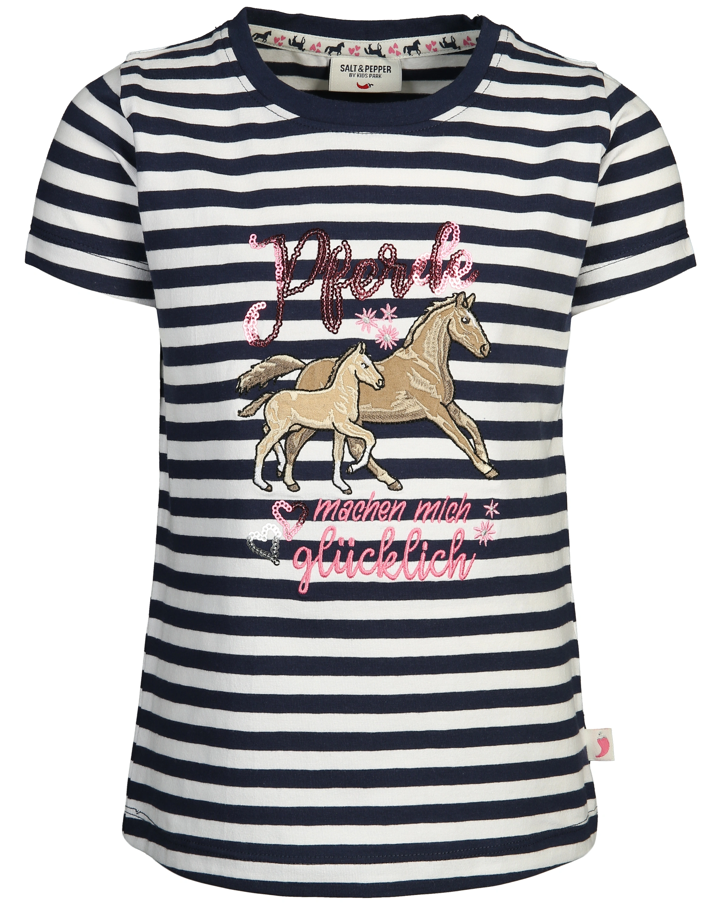 T-Shirt PFERDEGLÜCK in navy