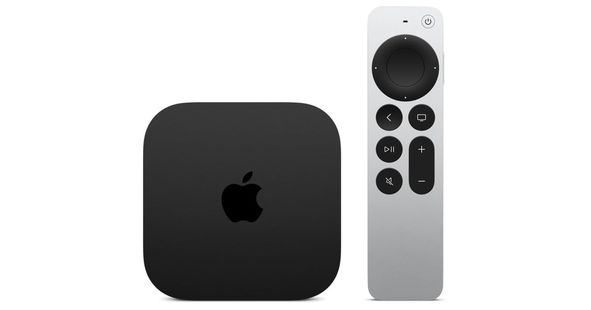 AppleTV 4K (3e generatie) Wi‑Fi streaming client  (Zwart, 64 GB)