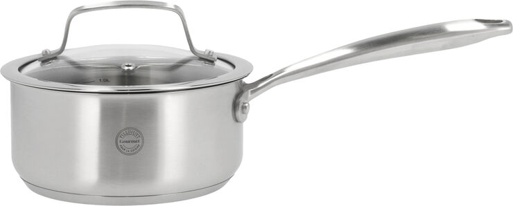 Pillivuyt Gourmet Kasserolle med glaslåg Roya 1,5 liter 16 cm Rustfrit stål Stål