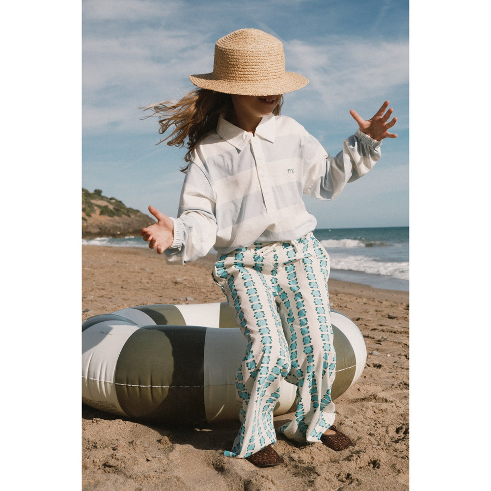 Køb TinyCottons Off-white Blue Flowers Pant