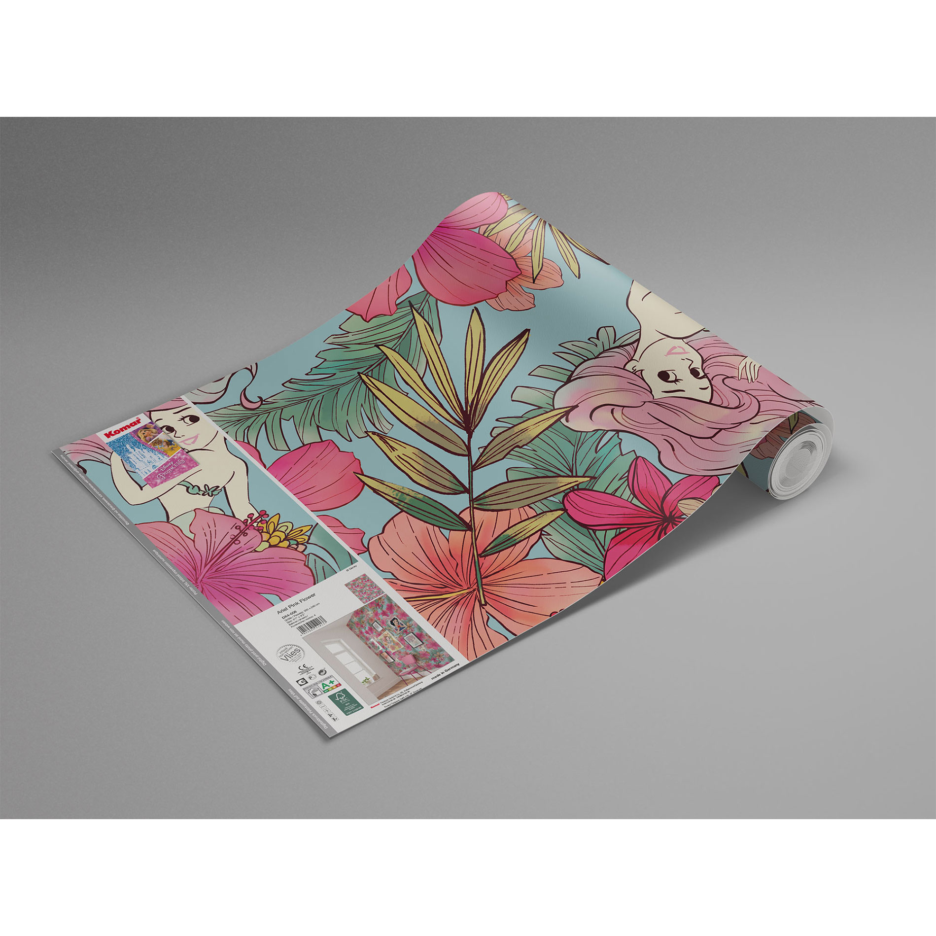 Vlies-Fototapete ARIEL PINK FLOWER - 200x280 cm