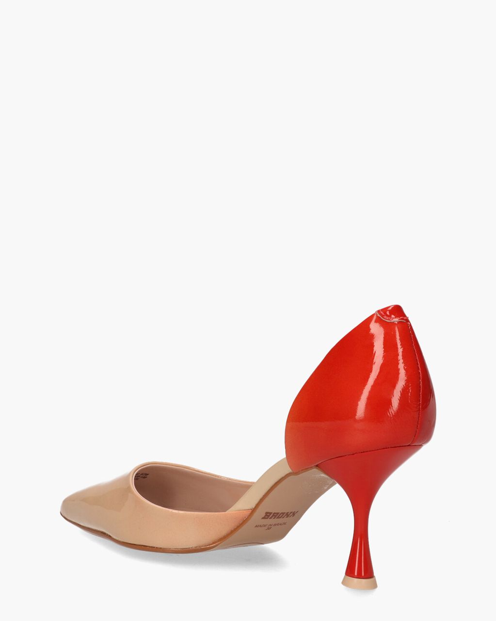 Bronx New Vivian Beige/Rood Damespumps