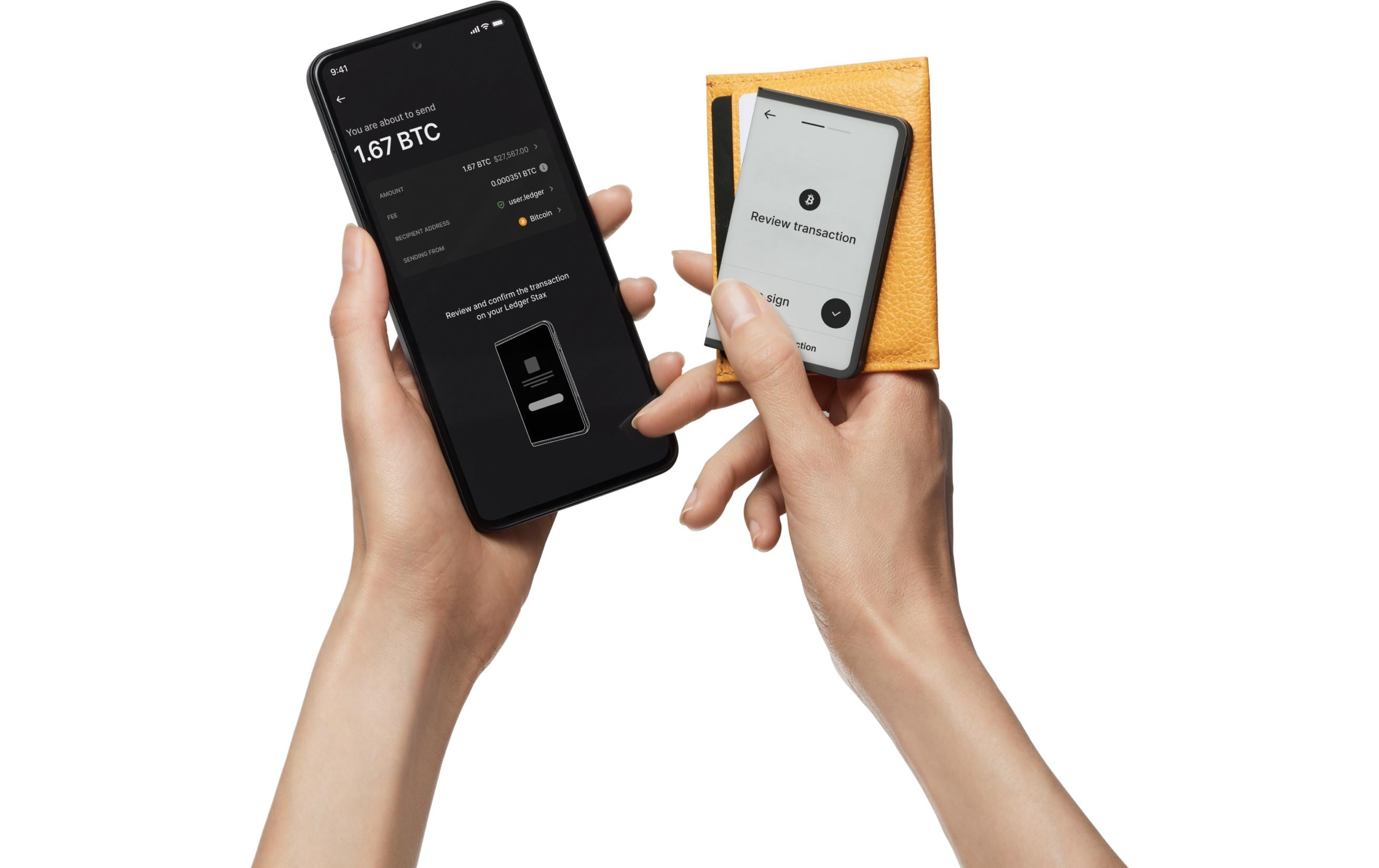 Stax inkl. Recovery Key<br>Kryptowallet mit Bluetooth und Wiederherstellungsschlüssel