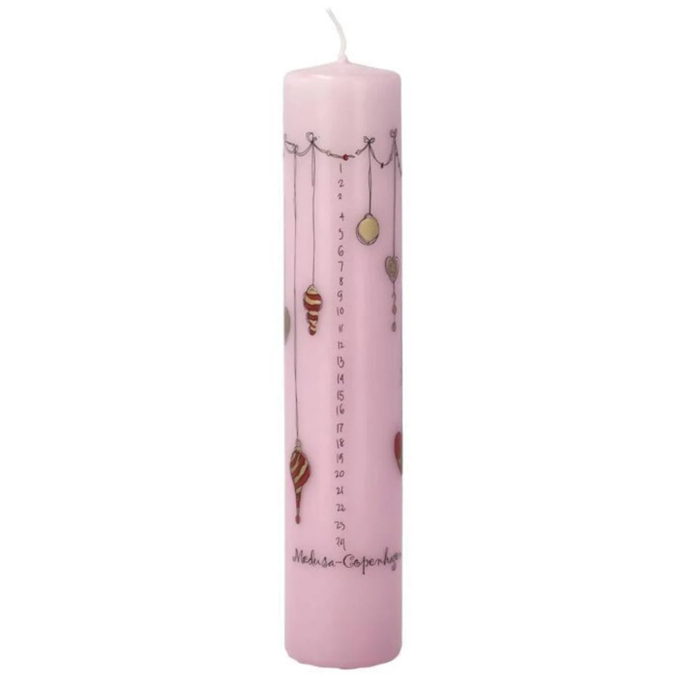 Medusa Copenhagen  Kalenderlys Christmas 5 x 25 cm - pink