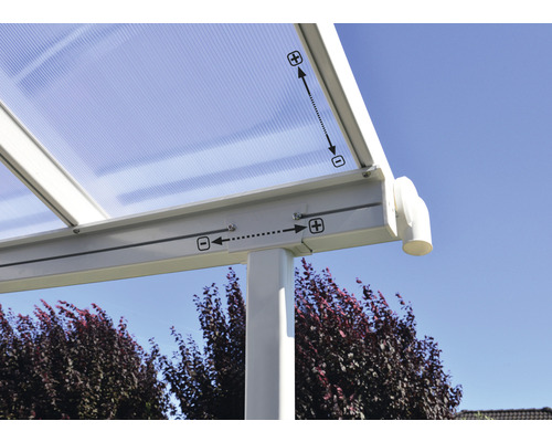 PALRAM Sierra terrasoverkapping 230 x 230 cm wit