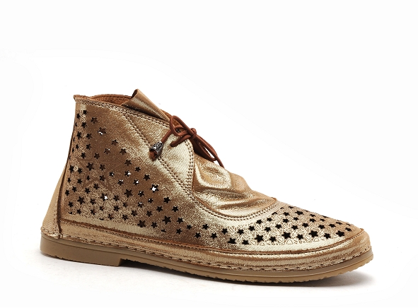 Coco abricot boots bottine plates femme mieges or