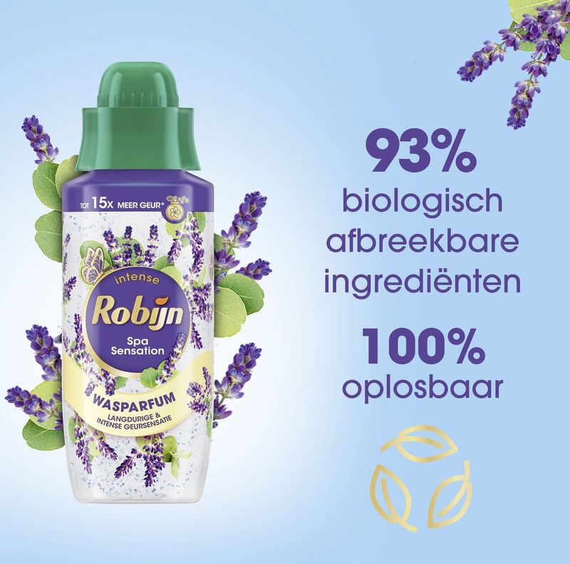 Robijn Intense Wasparfum - Spa Sensation - tot 15x meer geur dan bij gebruik van alleen wasmiddel - 8 x 342 ml
