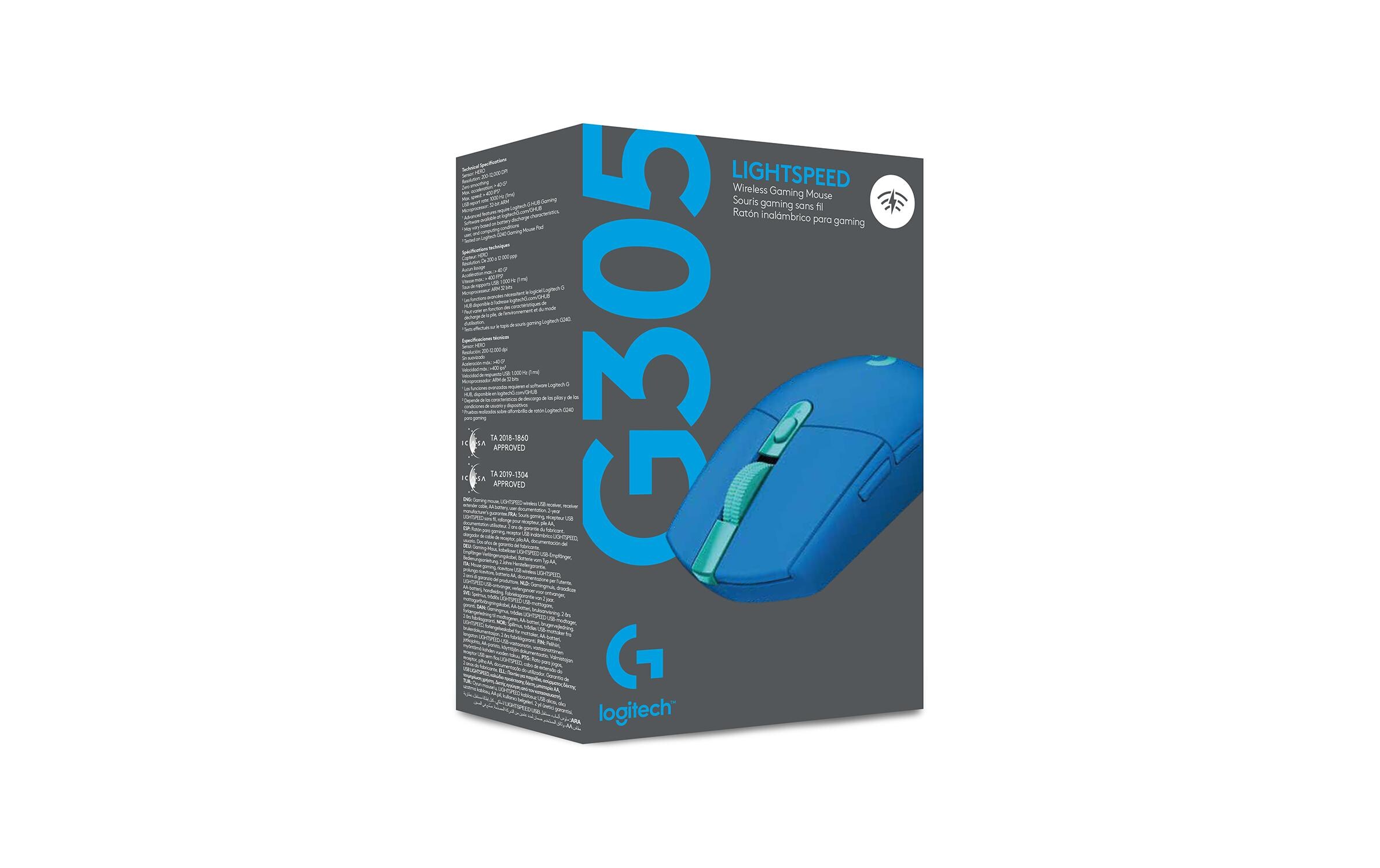 Gaming-Maus G305 LightspeedReaktionsschnelle, ausdauernde Wireless-Gamingmaus