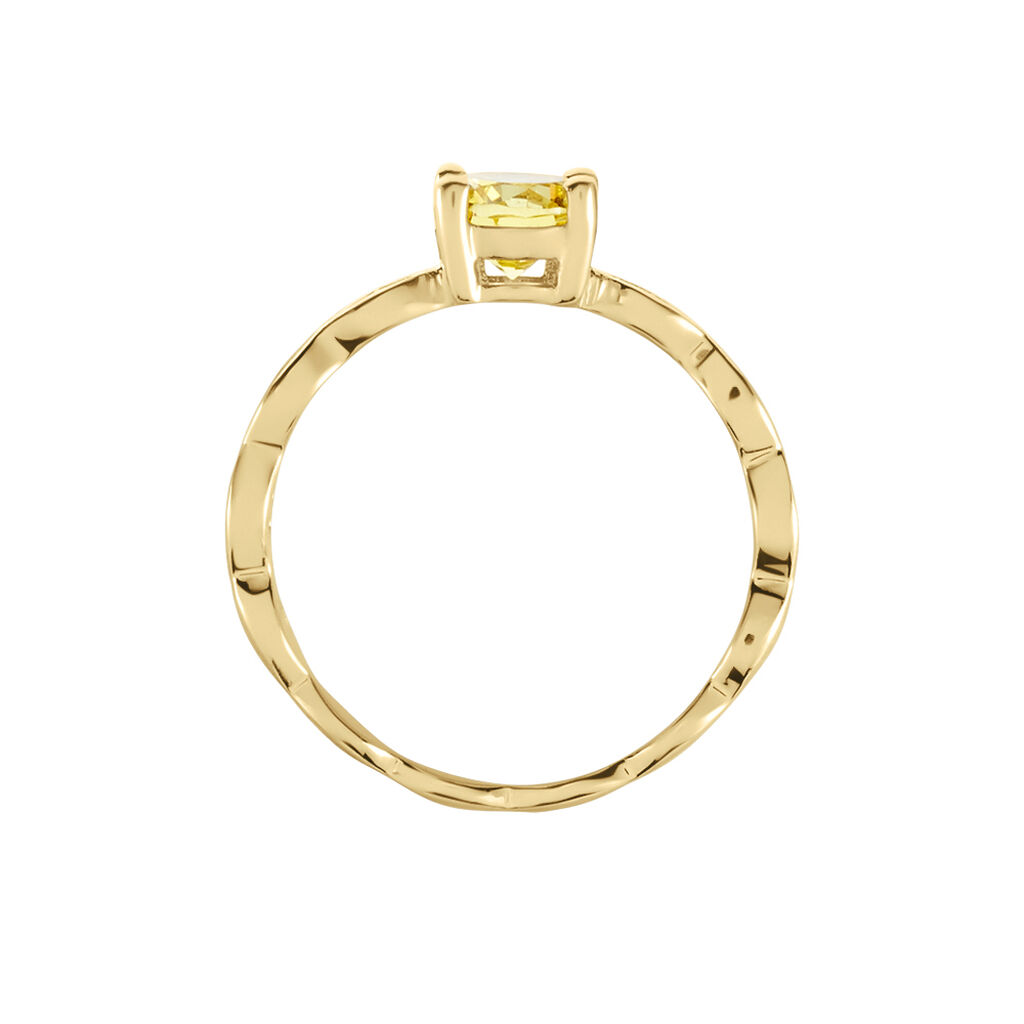 Bague Kurt Plaqué Or Jaune Oxyde De Zirconium