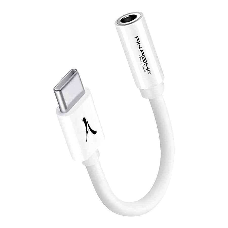 Akashi Adaptateur Audio USB-C vers Jack 3.5 mm