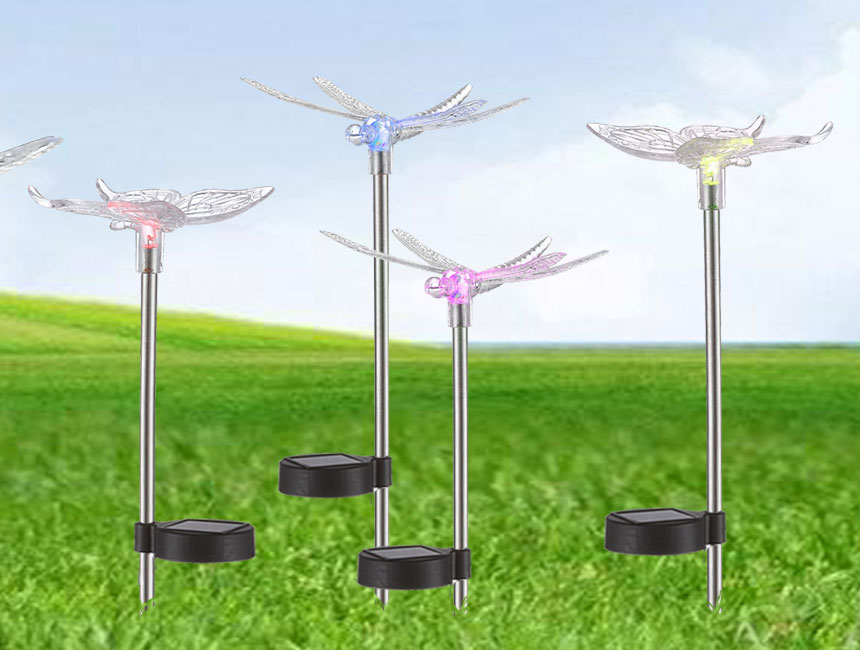 8er Set RGB LED Solarleuchten mit Farbwechsel für den Garten