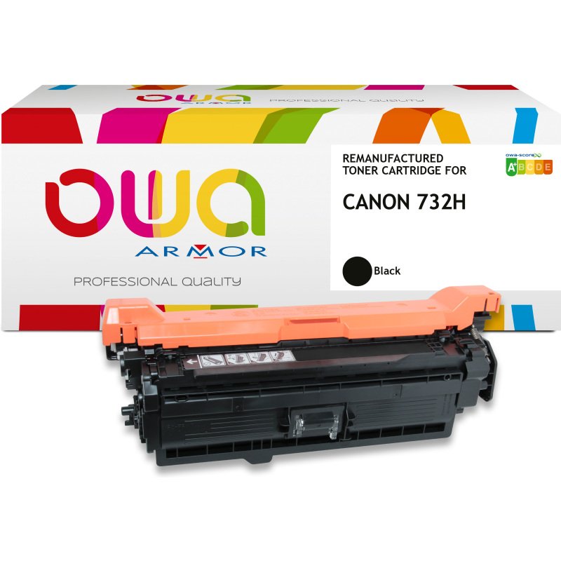Toner remanufacturé OWA - haute capacité - Noir - pour CANON 732H