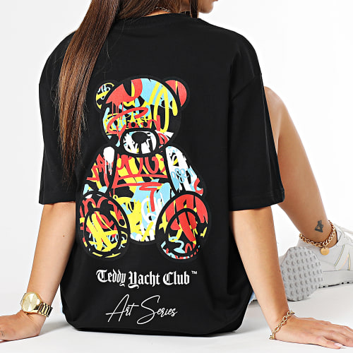 Tee Shirt Oversize Large Femme Art Series Nounours Noir