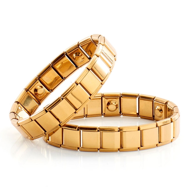 Bracelet magnétique doré : Modèle femme ou Modèle homme