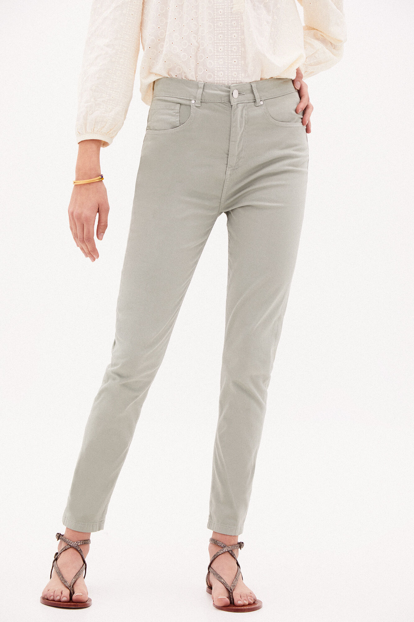 Jade Vaqueros slim - Verde