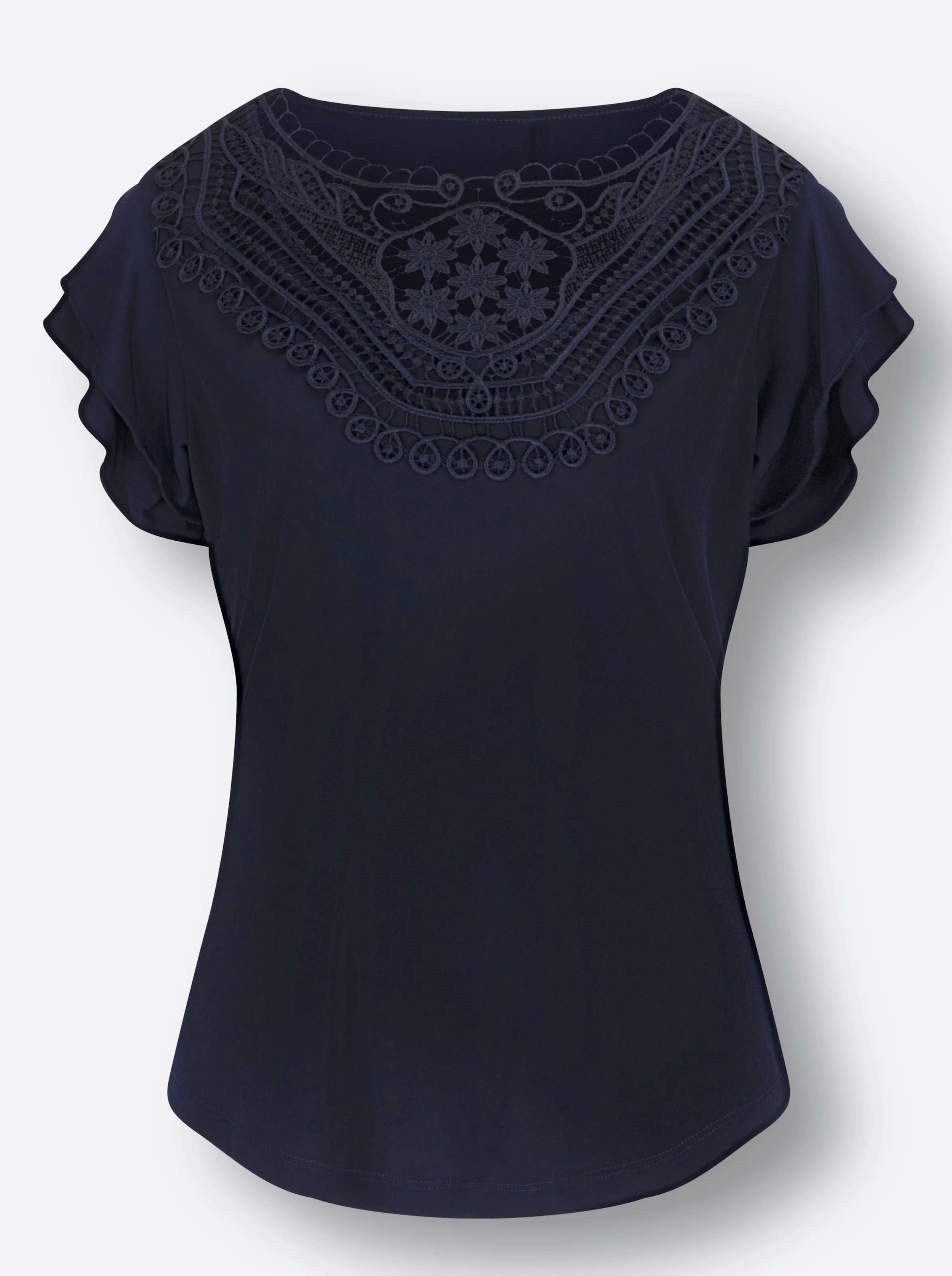 Kurzarmshirt in marine