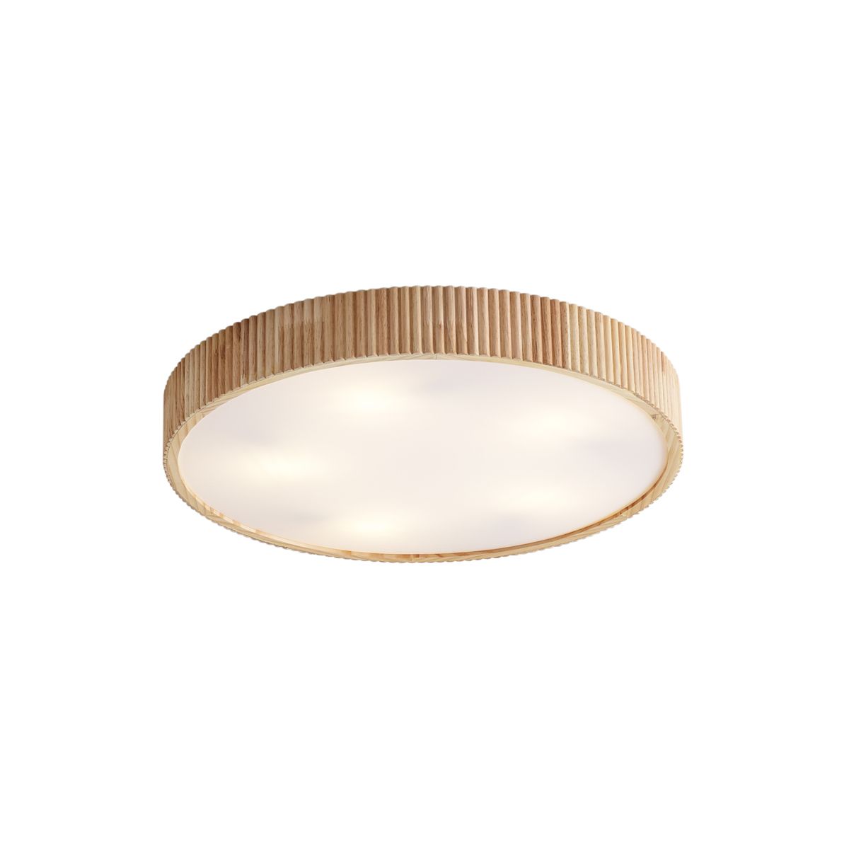 Japandi plafondlamp hout 60cm 5-lichts - Lyra