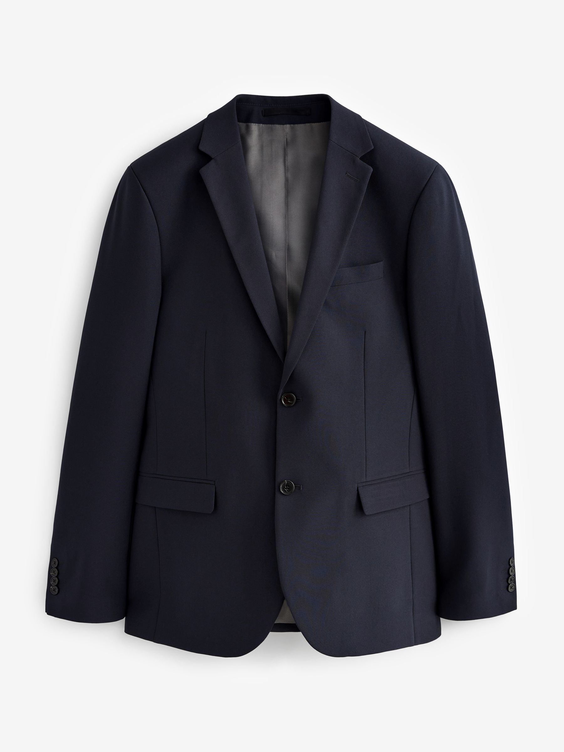 Donkerblauw - Normale Pasvorm - Must-have kostuum: colbert