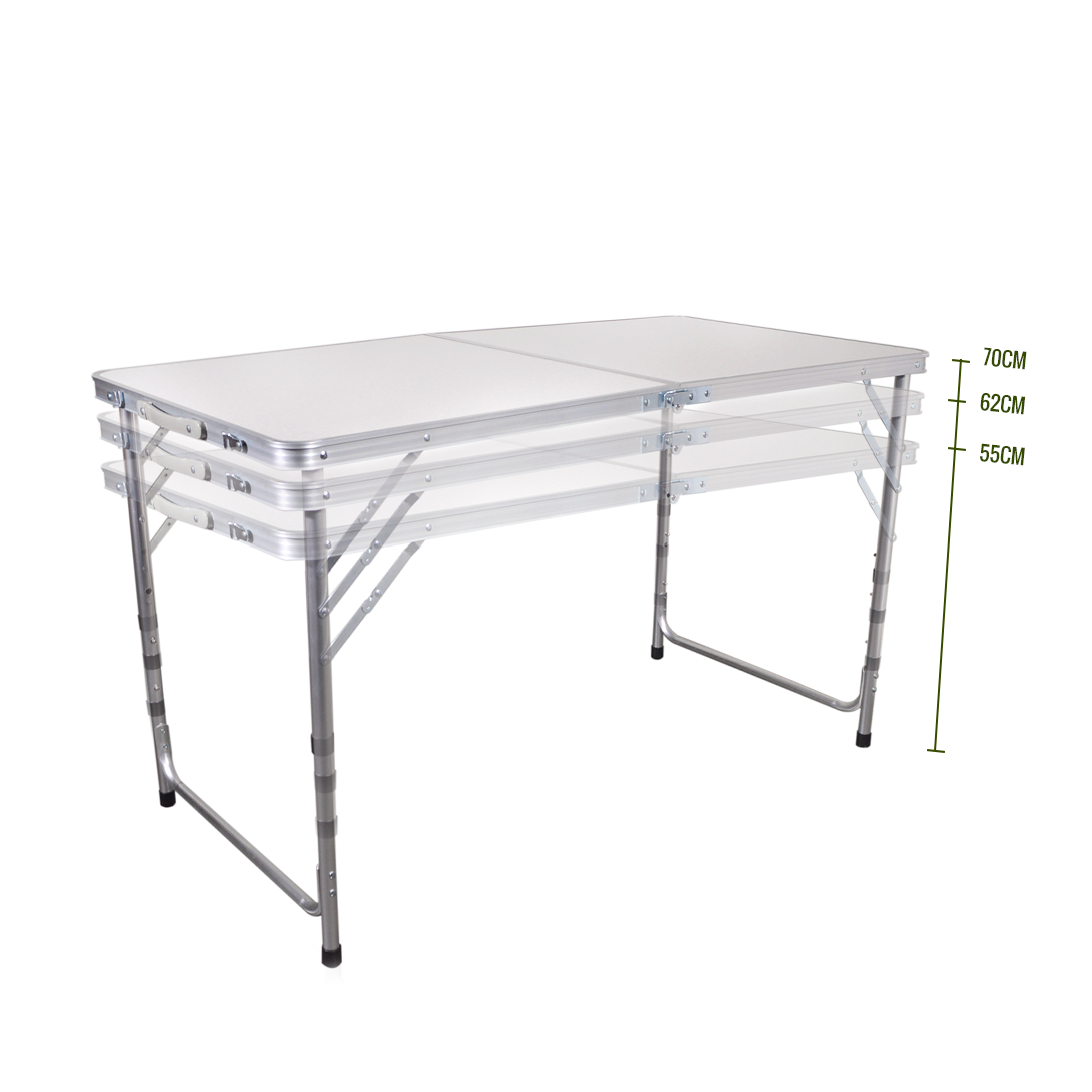 TroniTechnik® Gartentisch Tisch klappbar Kunststoff 120x60 cm Partytisch Buffettisch Klapptisch, zusammenklappbar ,Tragegriff
