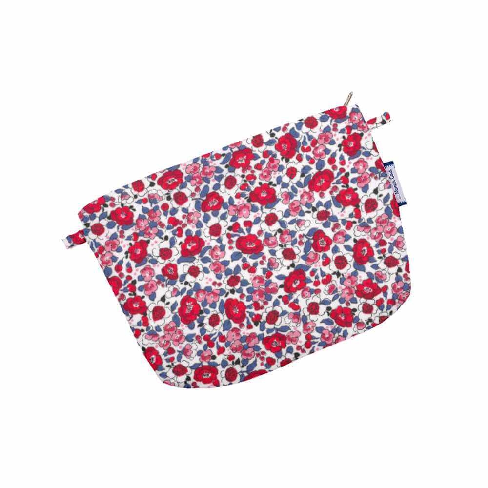 Mini Pochette Tissu Rouge Corolle
