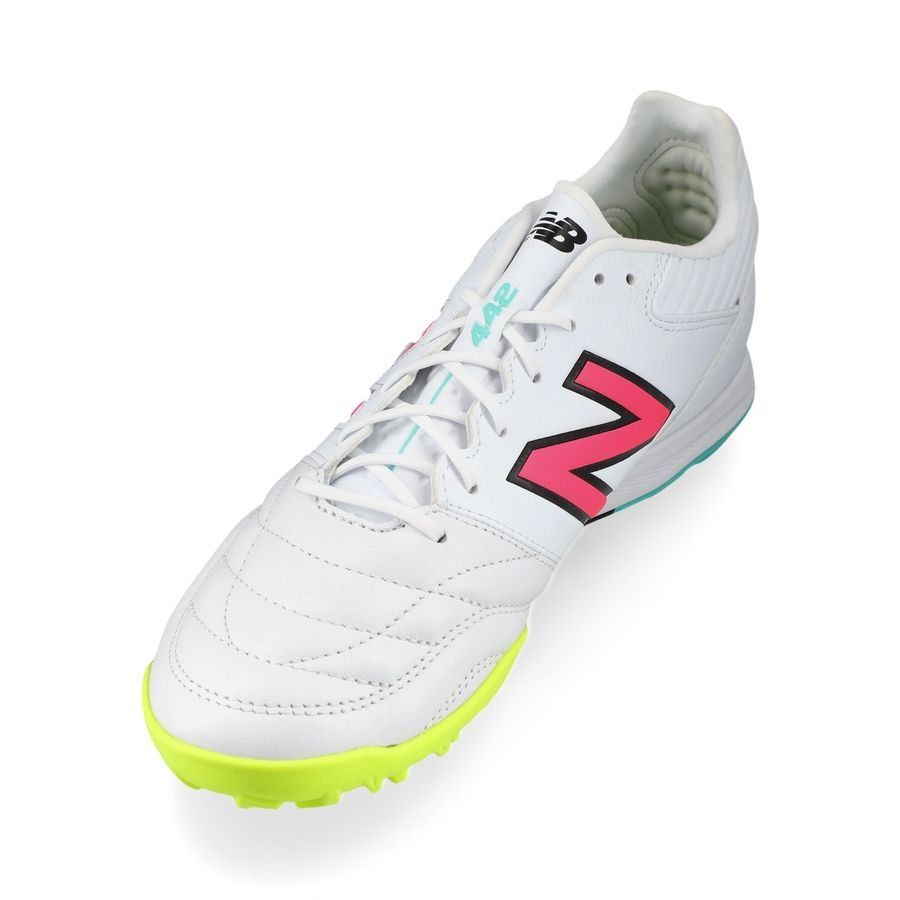 New Balance 442 2.0 Pro TF - Blanc/Violet/Jaune Fluo