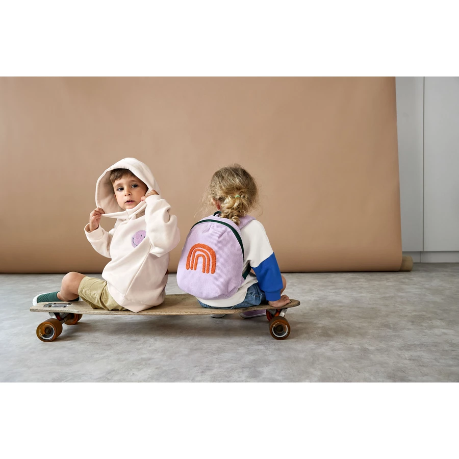 LÄSSIG Kindergartenrucksack Cord Little Gang - Regenbogen, Lila