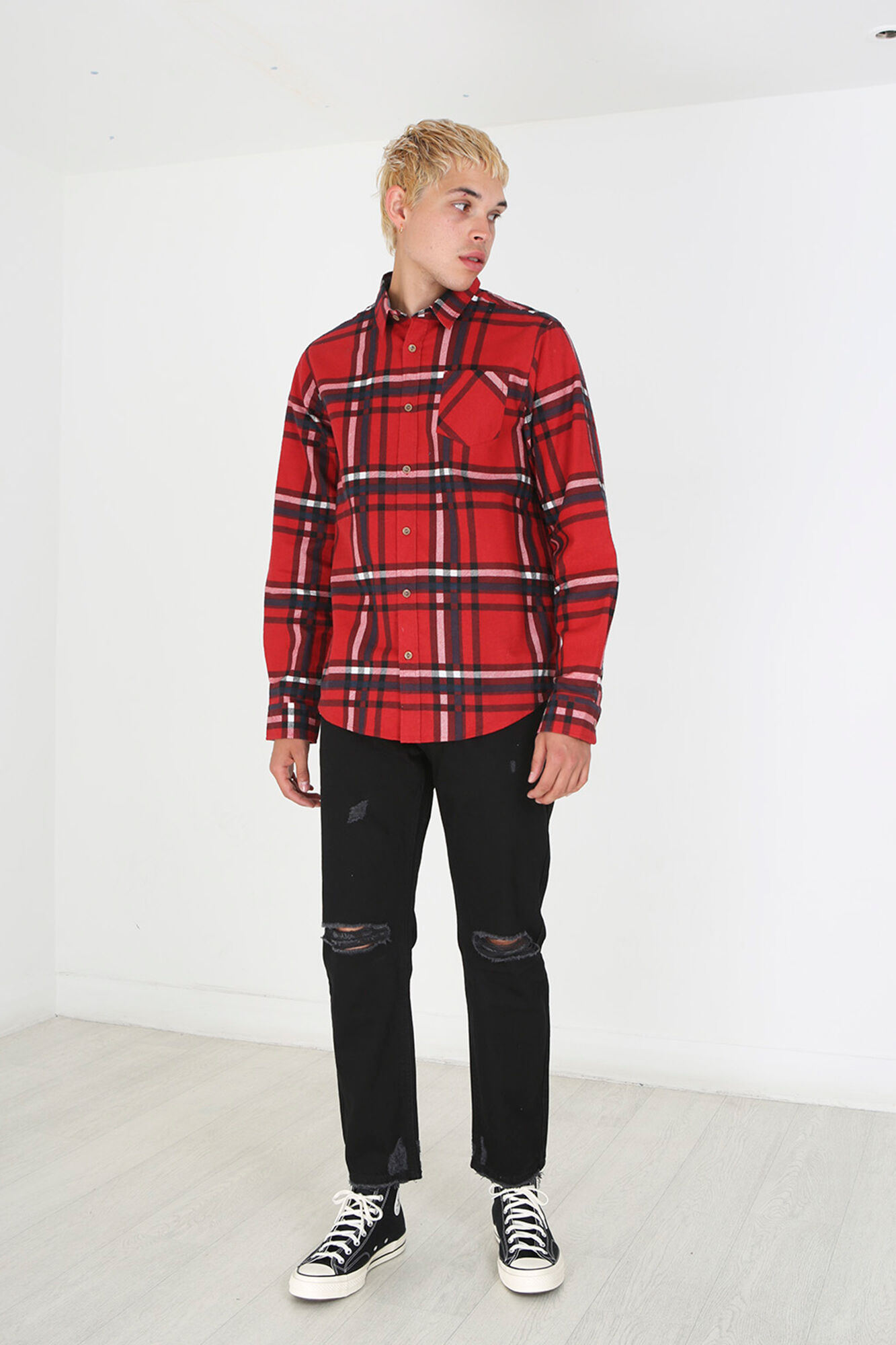 Camisa xadrez com bolso