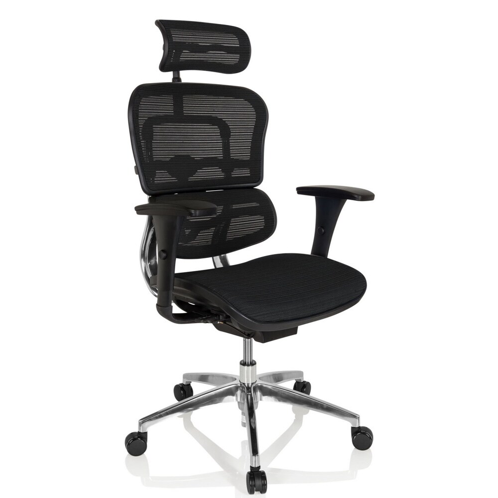 Luxus Chefsessel ERGOHUMAN EDITION Netzstoff mit Armlehnen (höhenverstellbar) hjh OFFICE