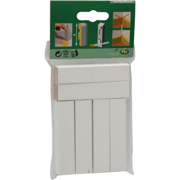Hoekstuk MDF Wit 7,7 cm 6 Stuks