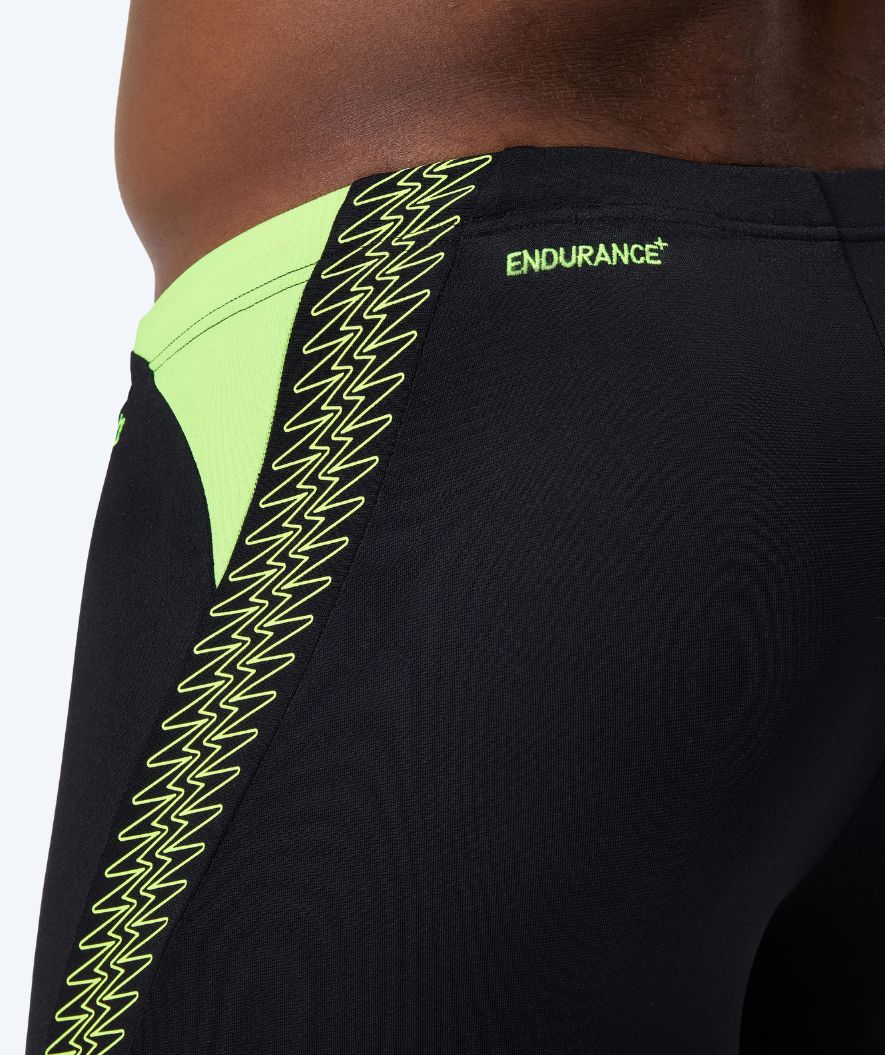 Speedo lange badebukser til mænd - Hyperboom Splice - Sort/gul