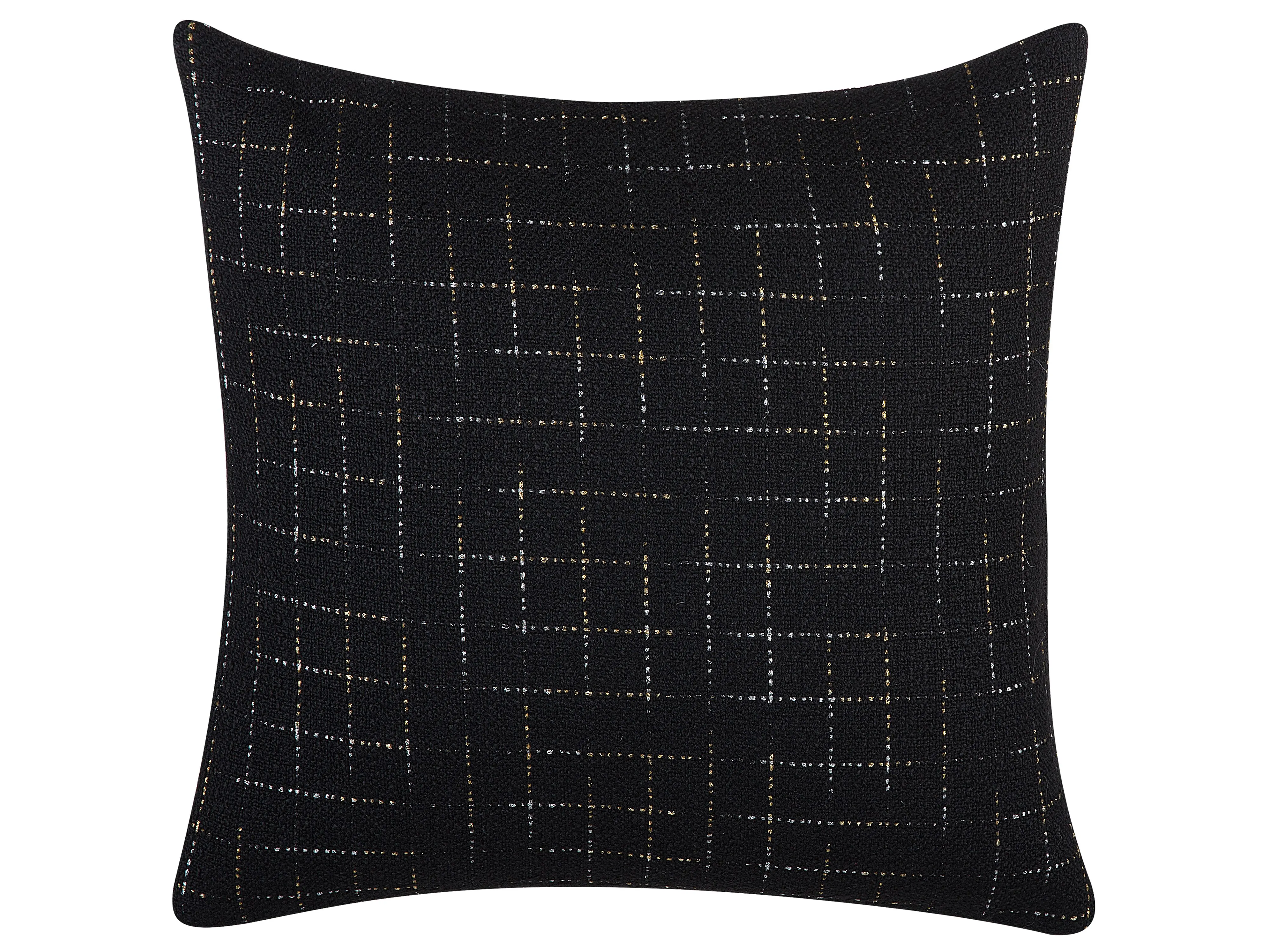 Set van 2 sierkussens BELLFLOWER 45 x 45 cm Zwart geometrisch patroon