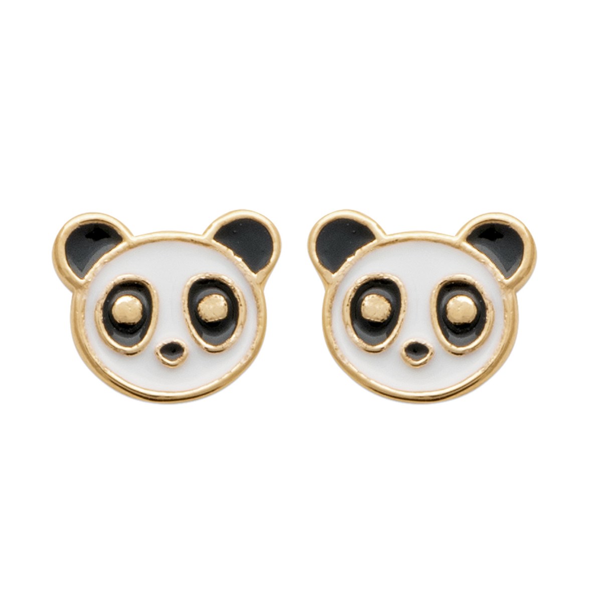 Boucles d'oreilles puces Brillaxis panda
