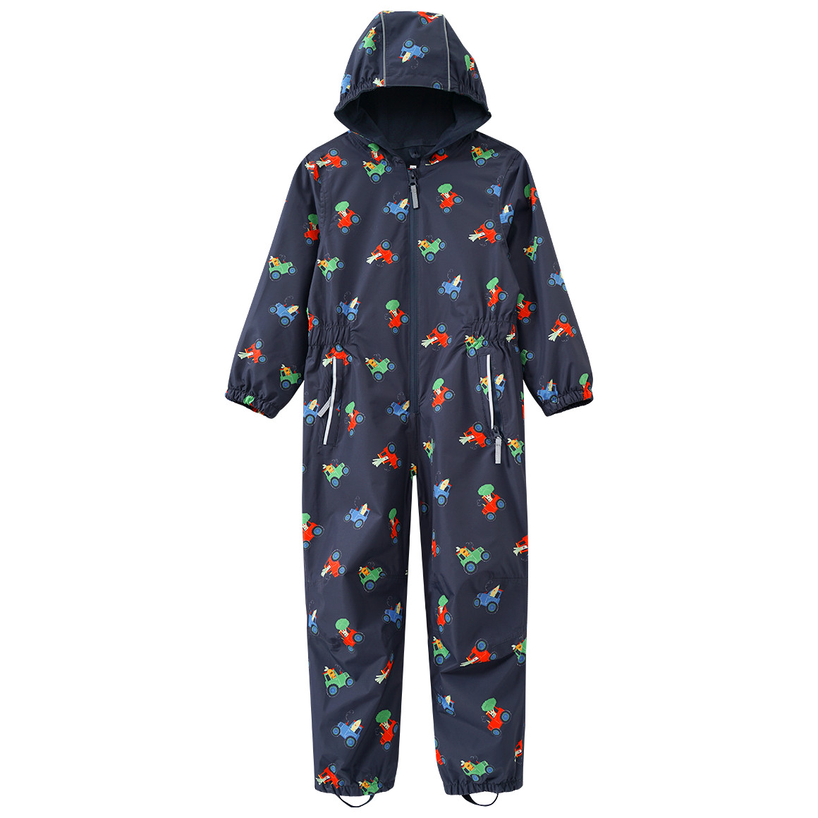 Topolino Jungen Regenoverall mit Bauernhof-Allover dunkelblau