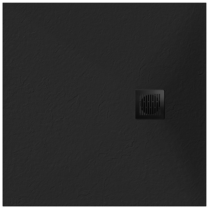 Receveur de douche 100 x 100 cm, résine, noir, Douro GoodHome