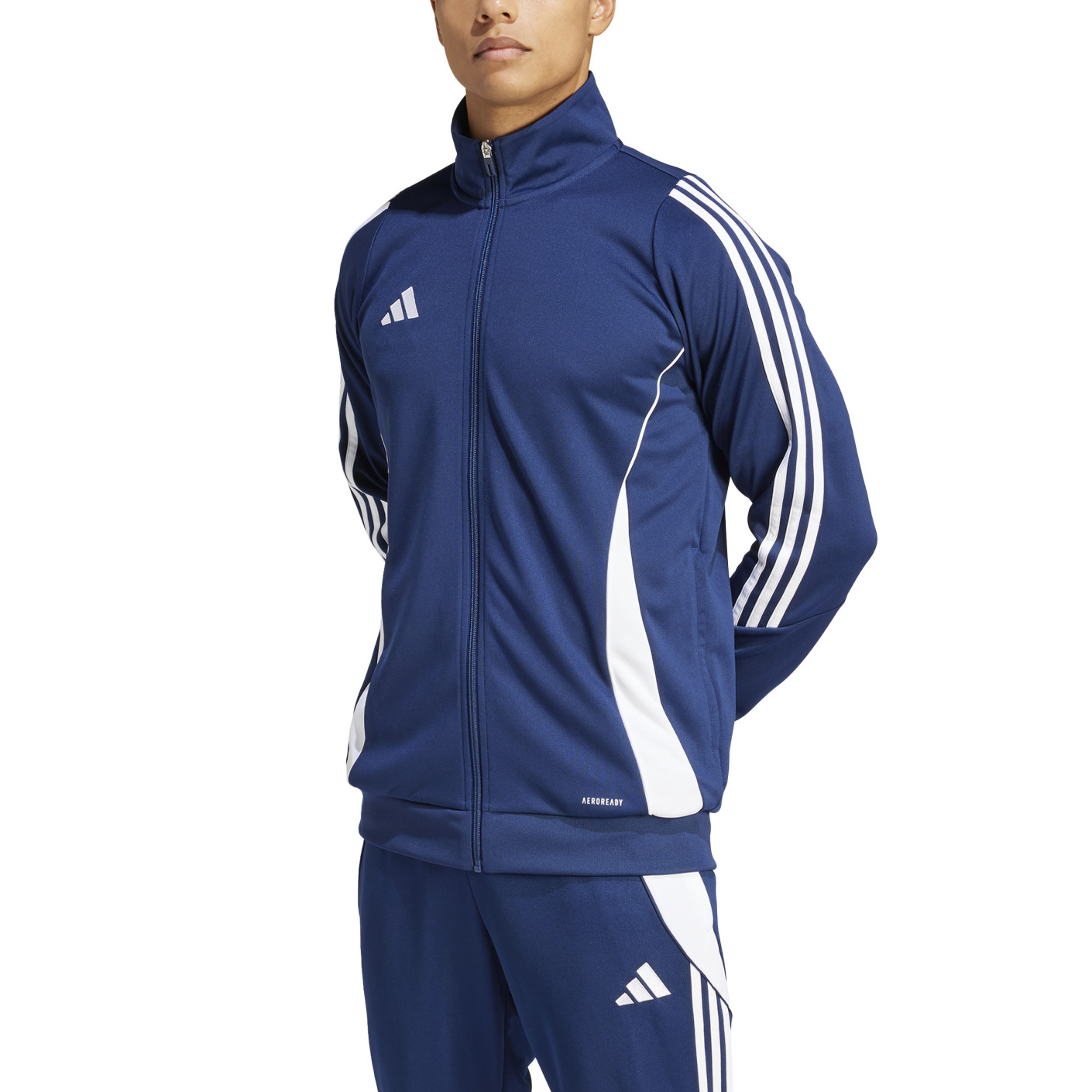 Adidas Tiro 24 Trainingsjack Donkerblauw Wit