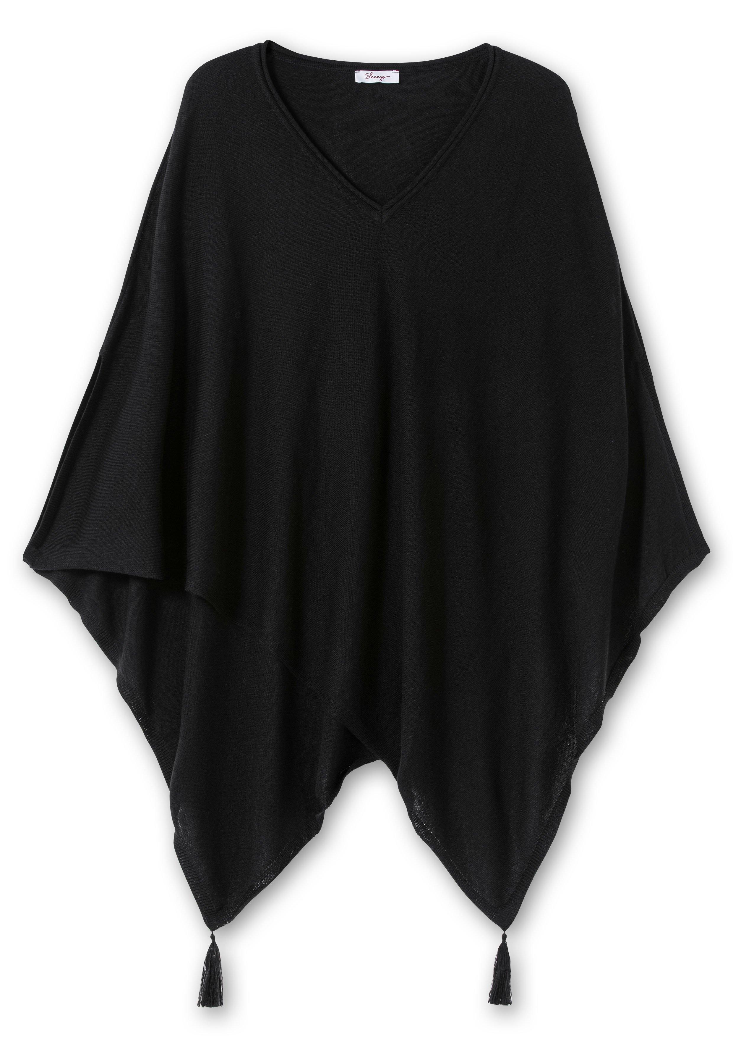 Poncho aus Feinstrick, in asymmetrischer Form