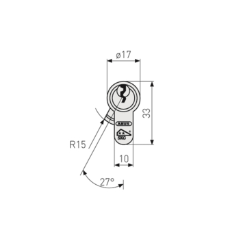 Abus deurcilinder E60NP High Security 10/35 mm