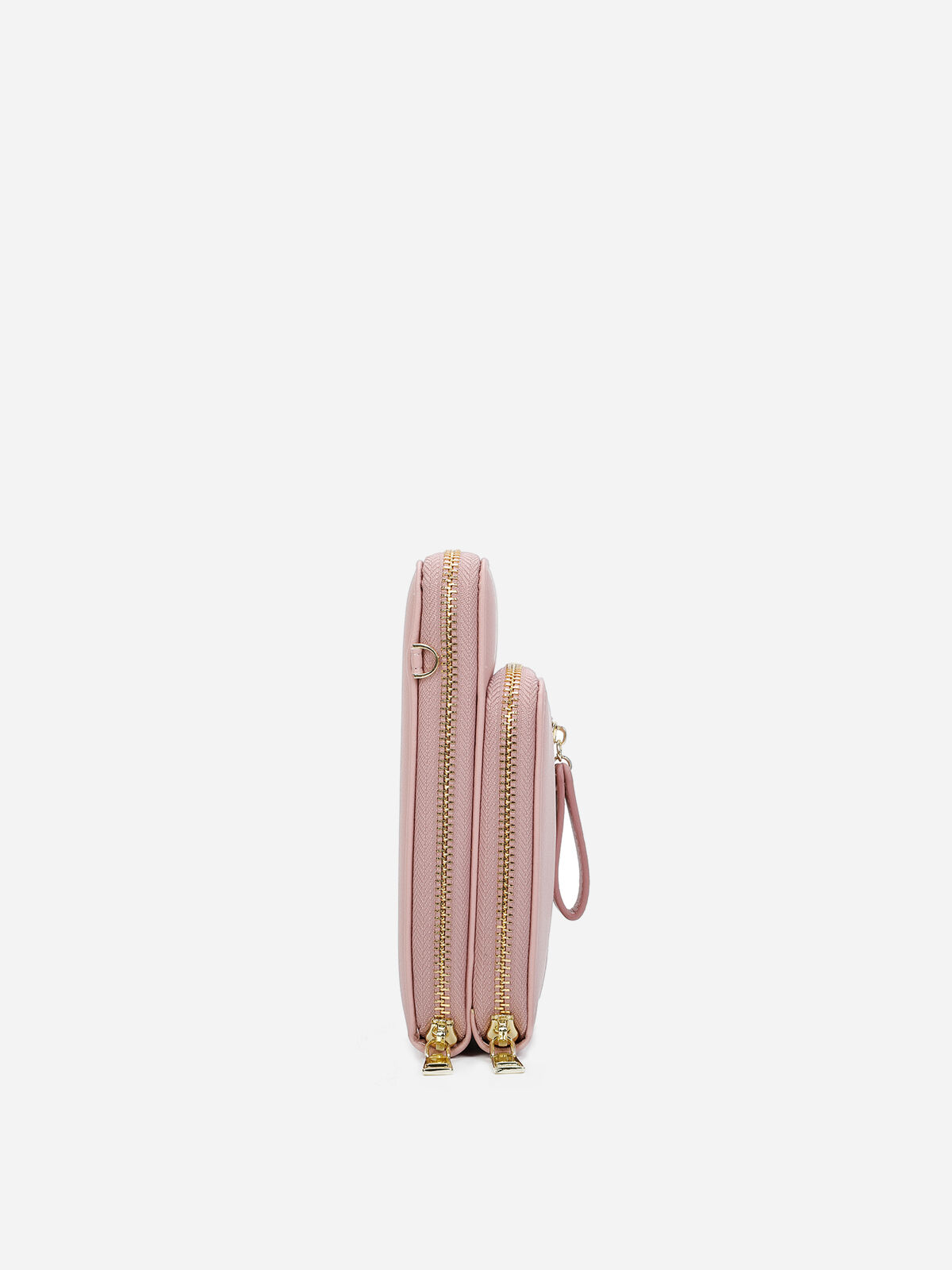 Sacoche à double poches zippées- Rose