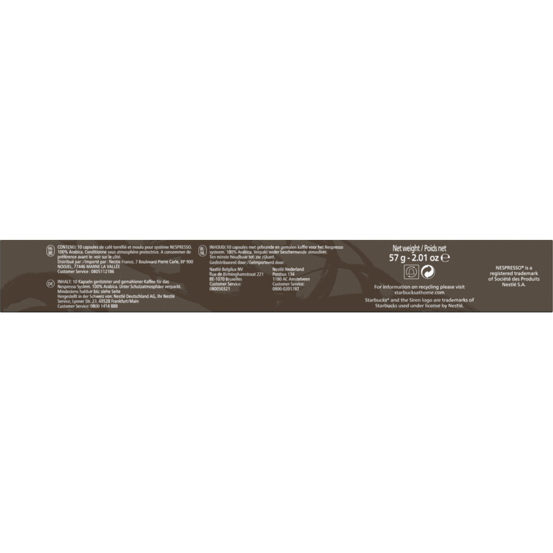 Starbucks Nespresso espresso roast capsules