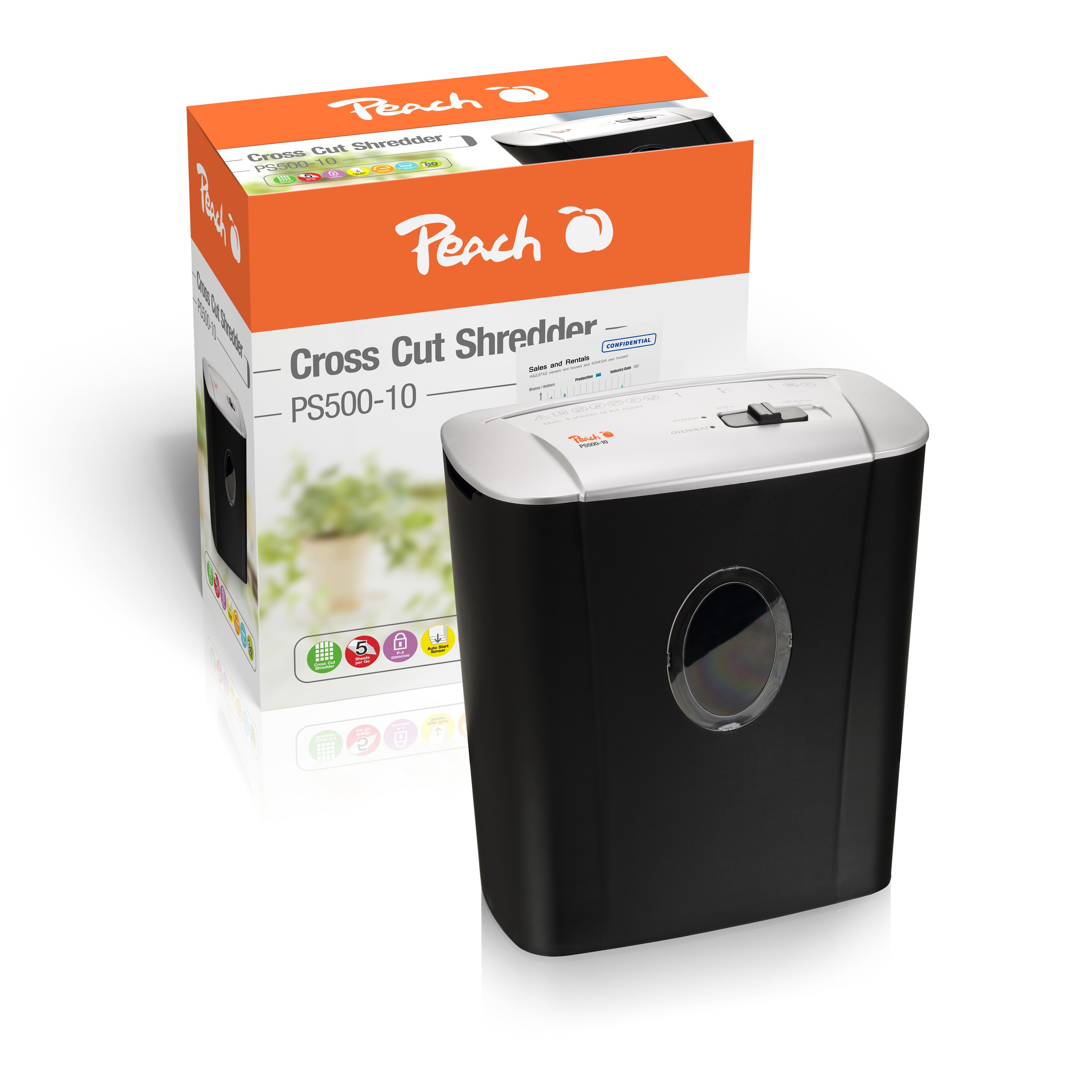 Peach P-4 - 5 Blatt -Aktenvernichter - PS500-10