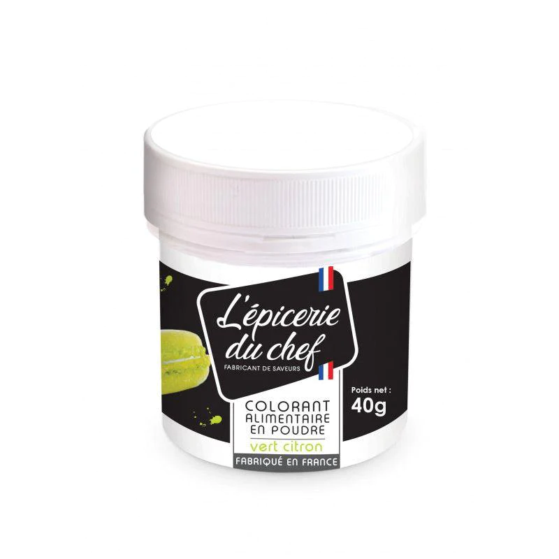 Colorant alimentaire en poudre vert citron 40 g Scrapcooking