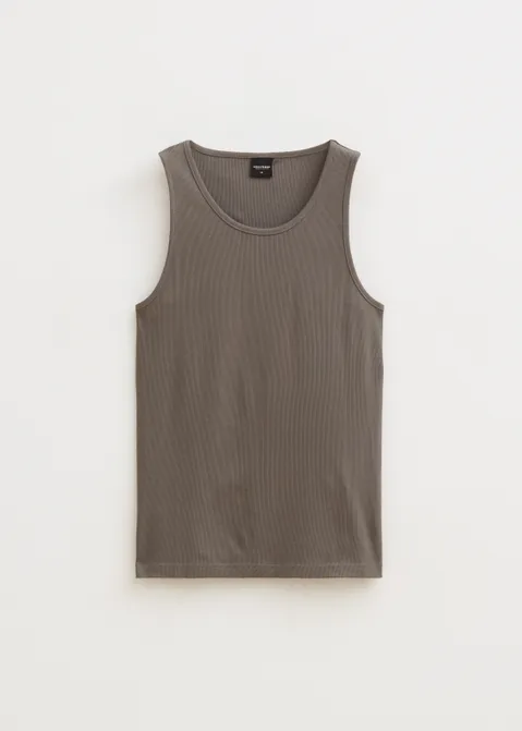 Basic tanktop rib groen (GRN.U)