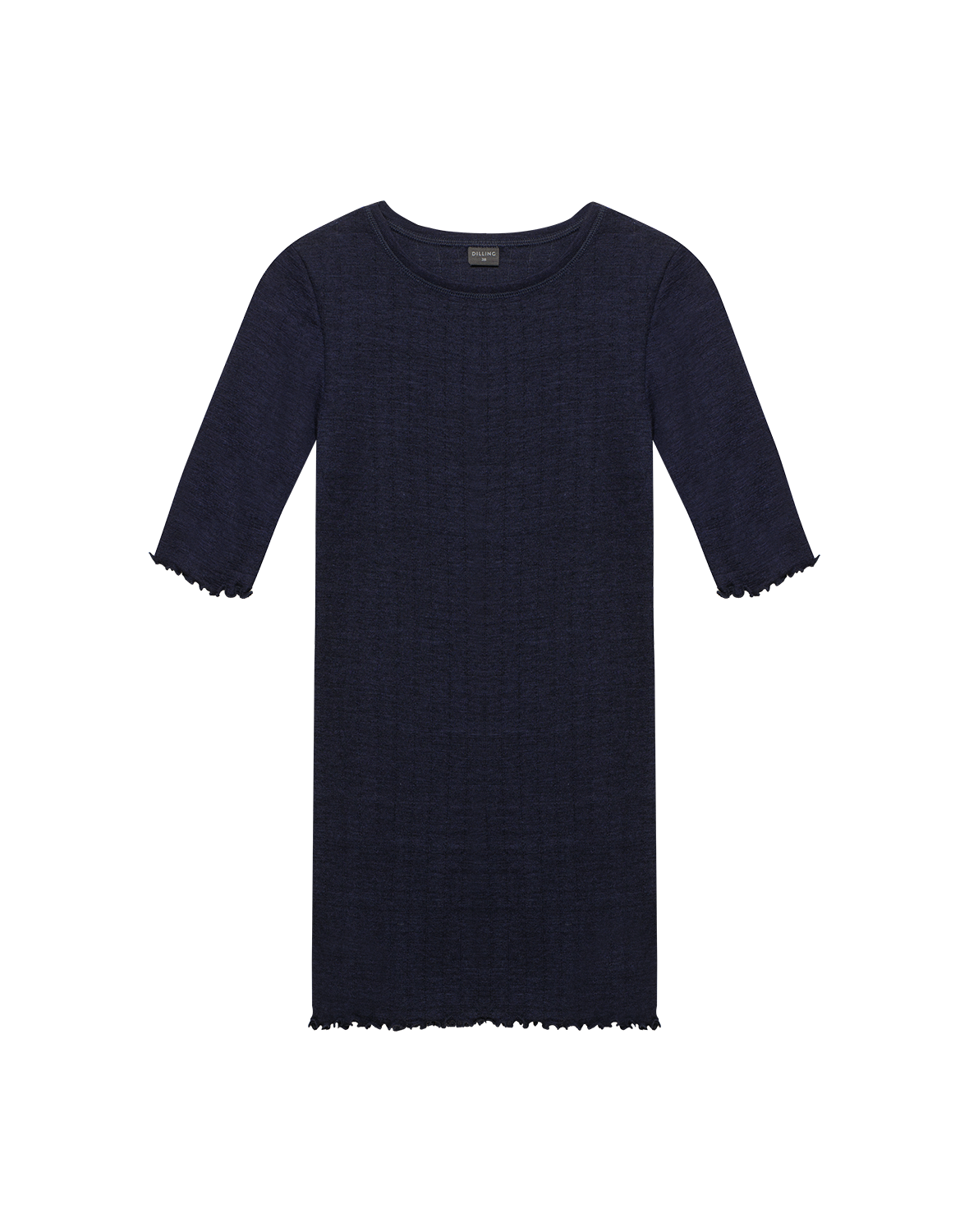 Pointelle T-shirt van merinowol/zijde voor dames