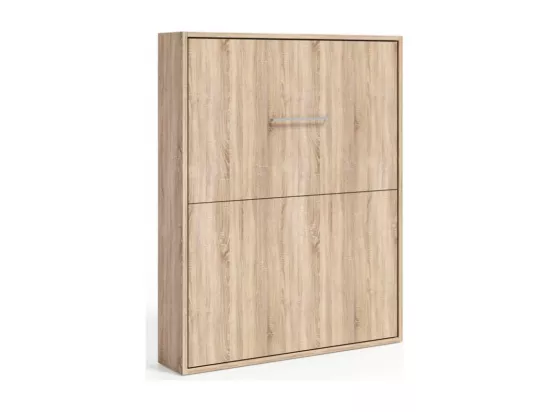 Lit escamotable vertical Banila-Couleur Chêne clair-140x190