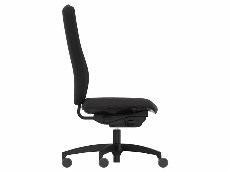 Züco Bürostuhl Forma King Plus, mit Polsterrücken, Schwarz Bürodrehstuhl ohne Armlehnen