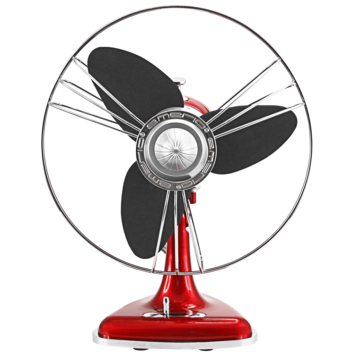 Emerio retro tafel ventilator Elvis rood metaal 30 cm